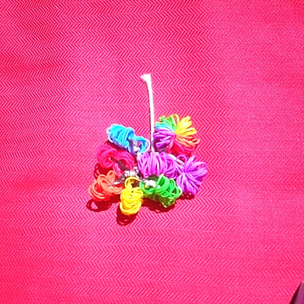 Rainbow Rubberband Keychain🌈